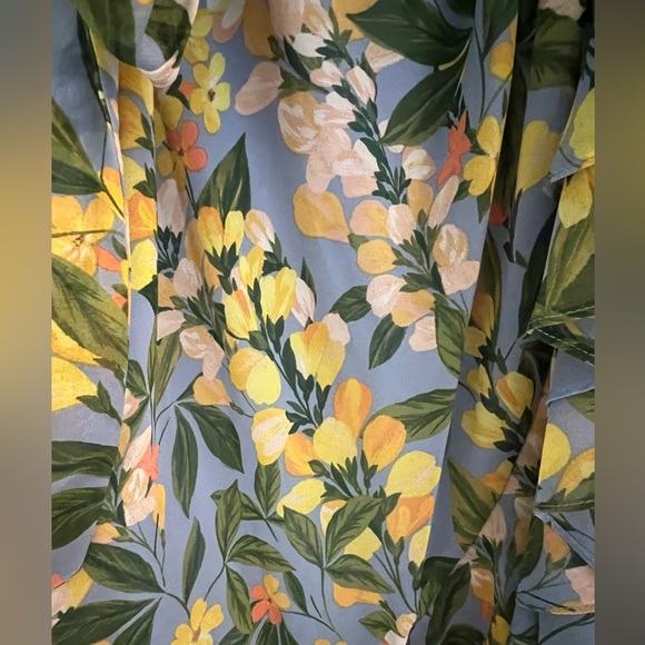 Floral wrap chiffon fit & flare dress - Picture 6 of 7